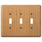 Amerelle Wall Plate, Number of Gangs: 3 gang Wood, Brown 901TTTL - alternate 2